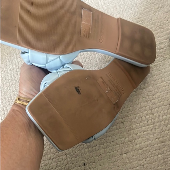 Braided Blue Sandals with Woven Design - Picture 2 of 7